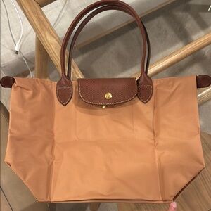 Longchamp Brown and Tan Tote Bag
